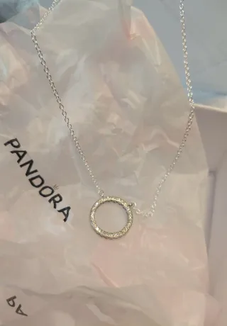 Collana Pandora Cerchio Pavé. 50 cm (19.70) misur