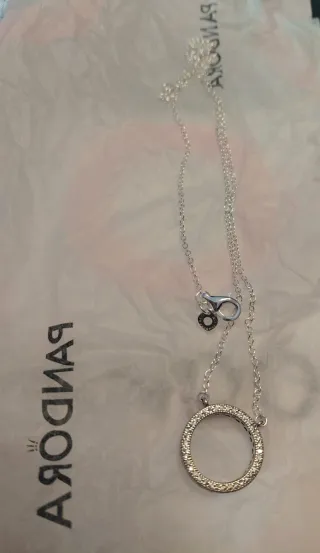 Collana Pandora Cerchio Pavé. 50 cm (19.70) misur