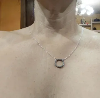 Collana Pandora Cerchio Pavé. 50 cm (19.70) misur