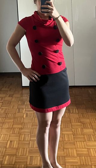 Vestito Rinascimento rosso e nero