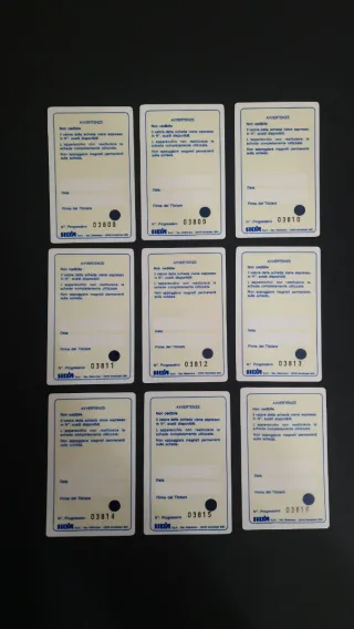 9 Schede Telefoniche Senato Italia Anni 80 Nuove