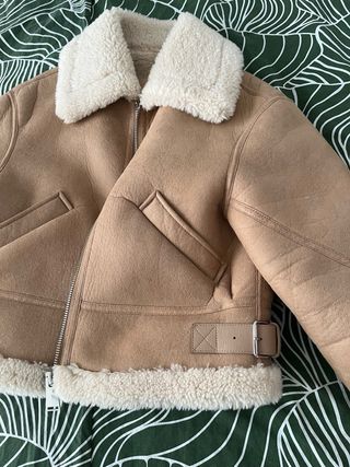 Chaqueta efecto ante forro pelo Talla M