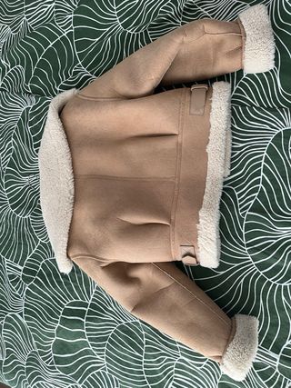 Chaqueta efecto ante forro pelo Talla M