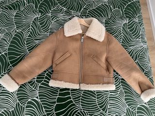 Chaqueta efecto ante forro pelo Talla M