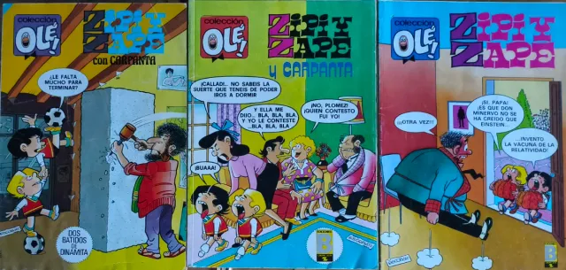 Lote 5 tebeos ZIPI Y ZAPE Colección OLÉ años 80‑90