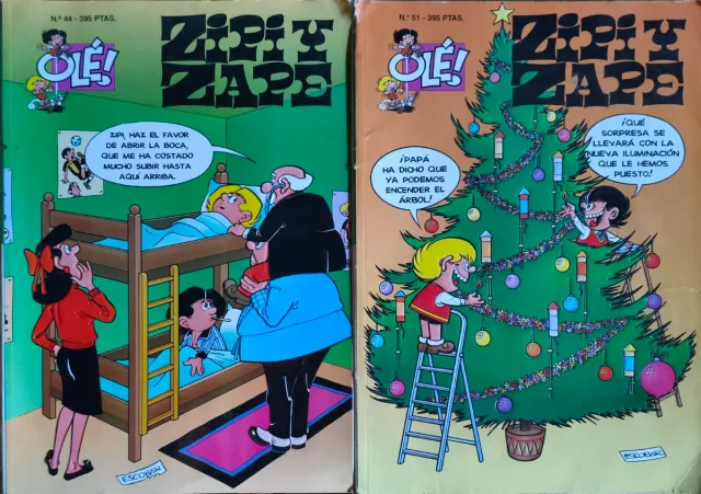 Lote 5 tebeos ZIPI Y ZAPE Colección OLÉ años 80‑90