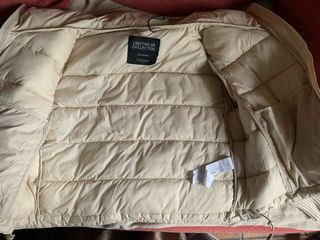 Chaqueta Zara acolchada punto beige Talla S