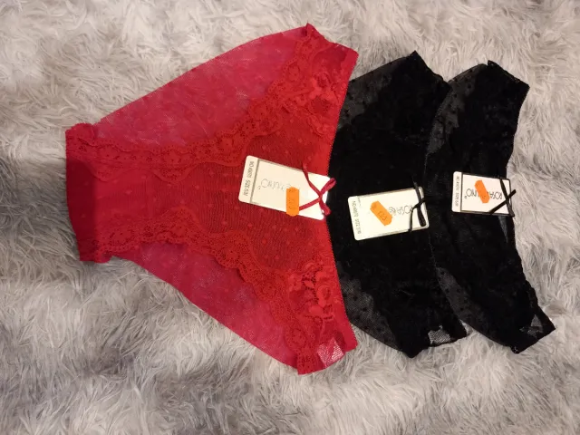 Lote 3 bragas encaje S/M