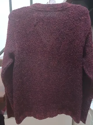 Cardigan bordeaux con lurex