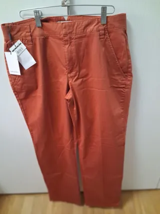 Pantalón largo marrón/naranja