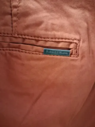 Pantalón largo marrón/naranja