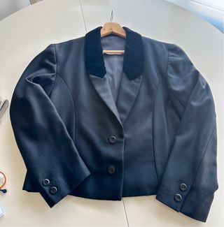 Blazer Esmoquin Mujer Negro