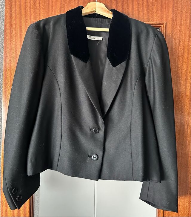 Blazer Esmoquin Mujer Negro