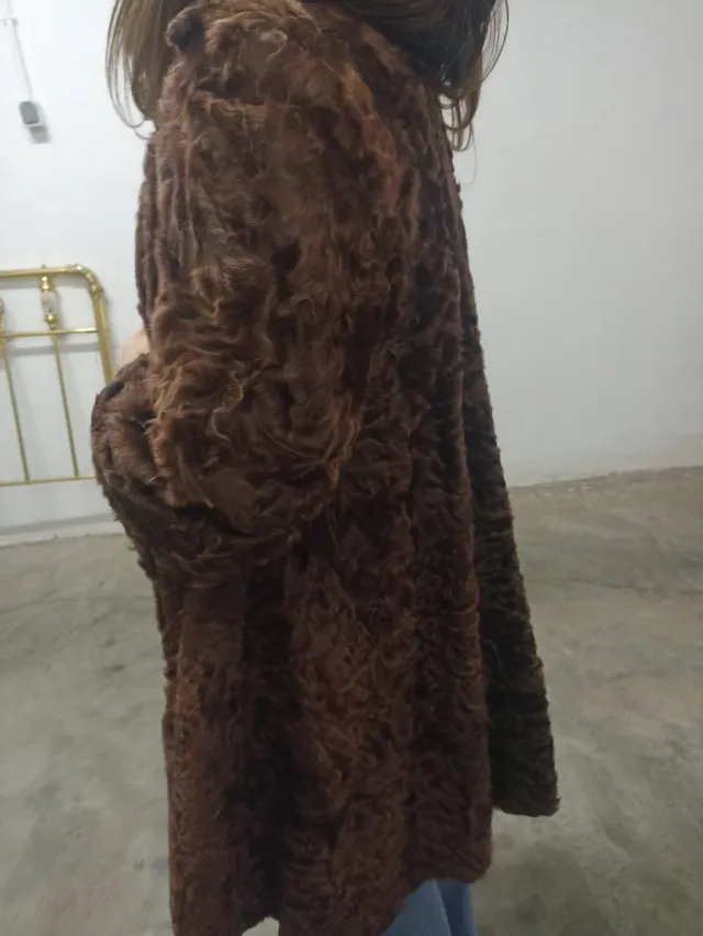 Abrigo piel astracan t l