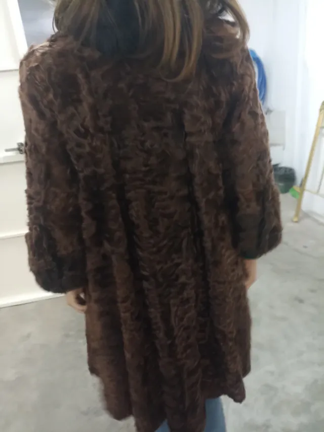 Abrigo piel astracan t l