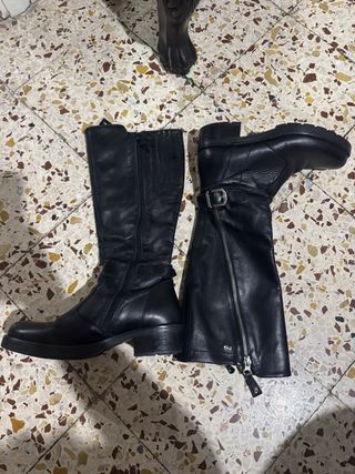 Stivali Nero Giardini Pelle Neri Tg 37