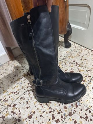 Stivali Nero Giardini Pelle Neri Tg 37