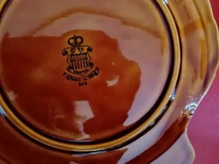 Set 6 Platos Cerámica Forma Pez Marrón Beige