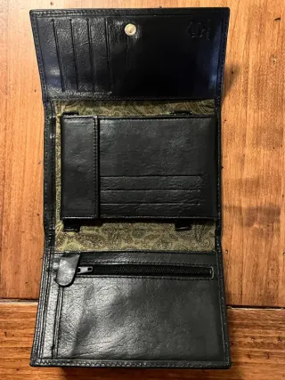 Cartera de piel Easy Rider negra