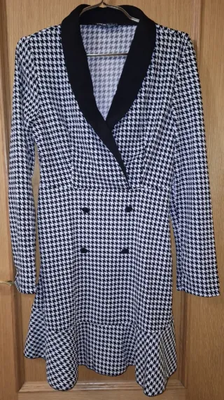 Vestido estampado pata de gallo