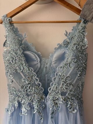 Vestido tul bordado novia/15 años