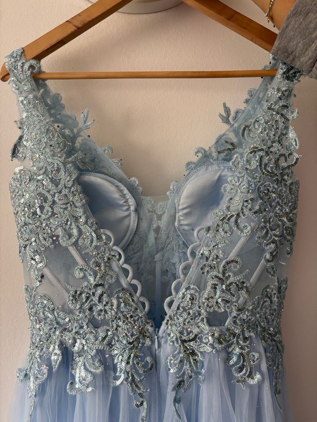 Vestido tul bordado novia/15 años