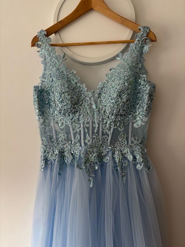 Vestido tul bordado novia/15 años