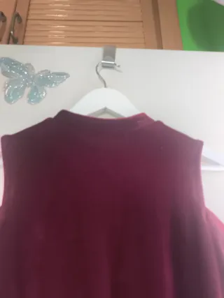 Vestido de terciopelo color burdeos/granate