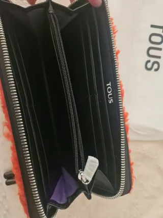 Billetero Tous Negro y Naranja borriguito