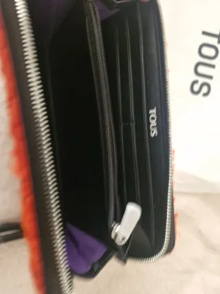 Billetero Tous Negro y Naranja borriguito