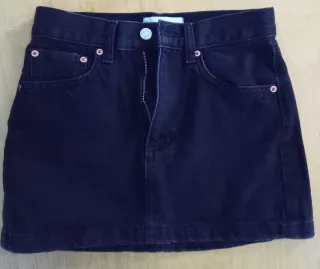 Falda vaquera negra Mango Talla S