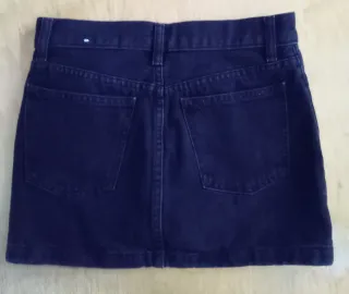 Falda vaquera negra Mango Talla S