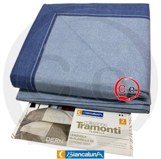 Biancaluna Lenzuola Tramonti Flanella Verde