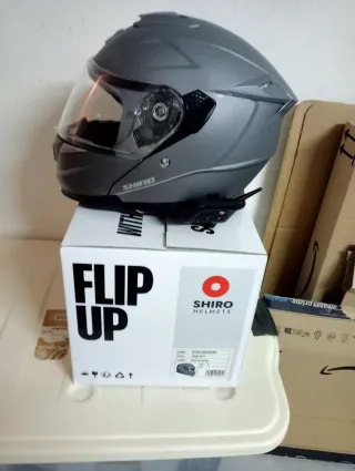 Casco Shiro + intercomunicador.