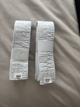 Cinturón Karate Blanco 200cm y 210cm