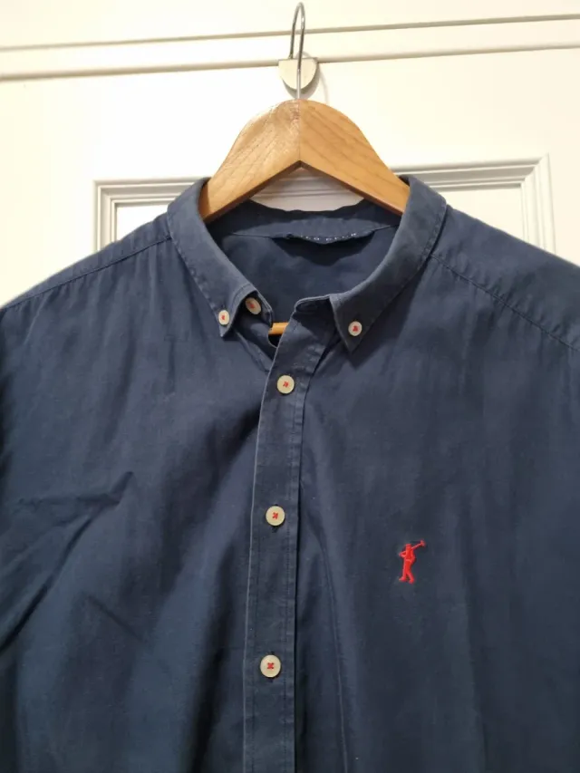 Camisa Oxford Polo Club Azul Marino Talla L