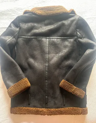 Chaqueta Aviador Forrada Marrón y Negra