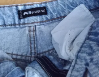 Mini falda vaquera desgastada azul T.XS