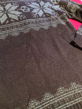 Maglione Pull&Bear Natale Teschio L montagna neve