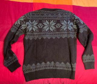 Maglione Pull&Bear Natale Teschio L montagna neve