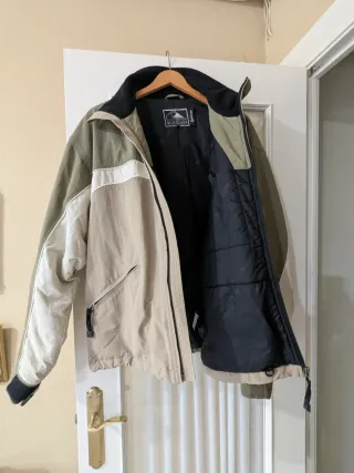 Anorak Quiksilver Talla L Marrón Beige Verde