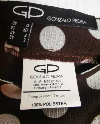 Falda midi estampada lunares y rayas