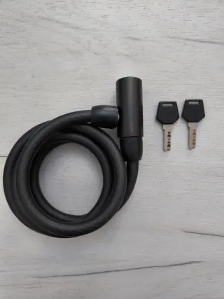 Candado de cable para bicicleta con 2 llaves