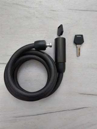 Candado de cable para bicicleta con 2 llaves