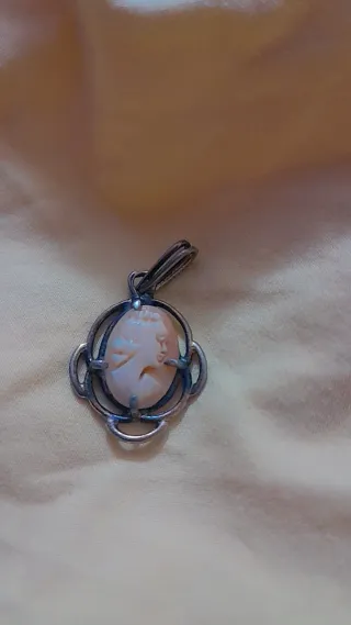 Colgante Camafeo Plata Antigua