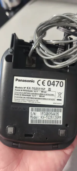 Teléfono Panasonic Inalámbrico Negro/Plateado