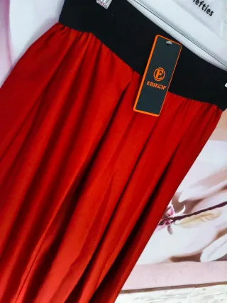 Falda Larga color Teja