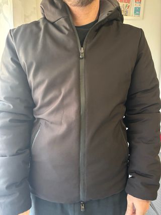 Giubbino uomo XXXL nero con cappuccio