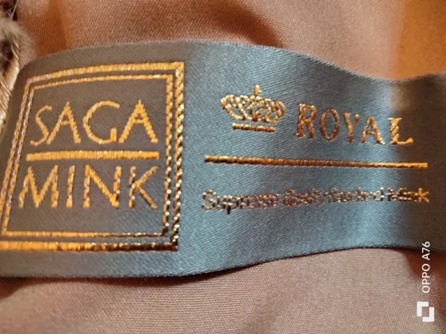 Abrigo de piel color beige/marrón