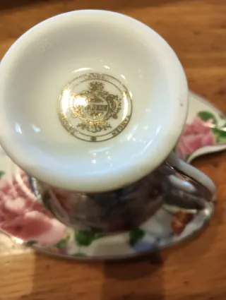 Set 2 Tazzine con Piattino Porcellana